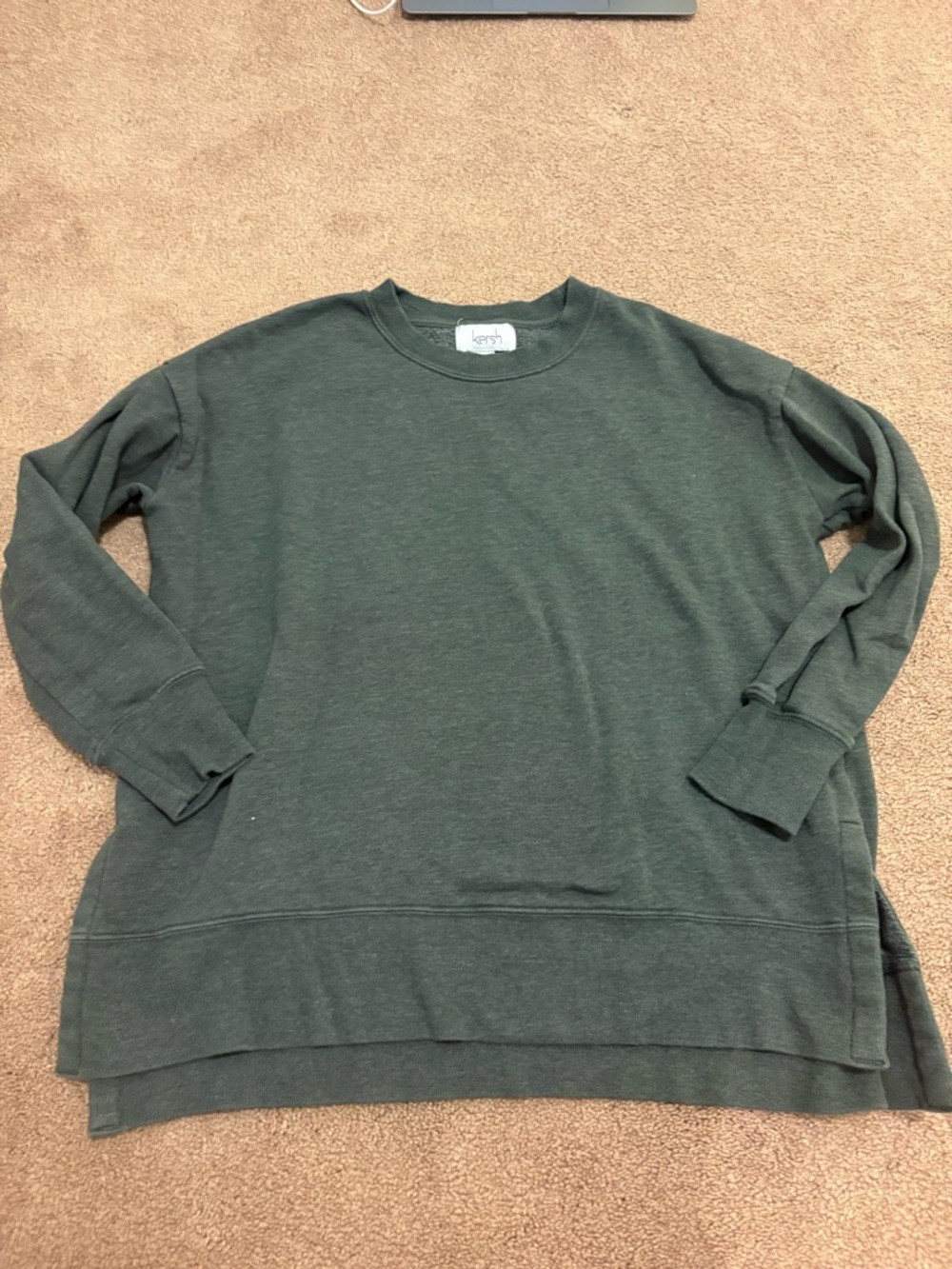 Kersh grey oversized Crewneck Sweatshirt size small